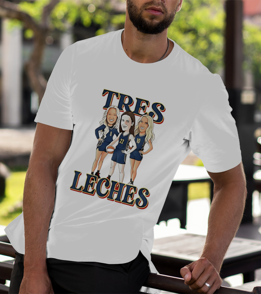 Tres Leches Basketball Players Team Cartoon Characters T-Shirt