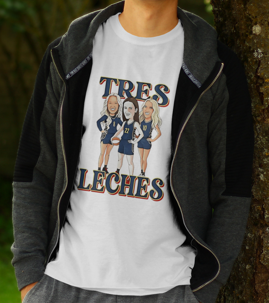Tres Leches Basketball Players Team Cartoon Characters T-Shirt