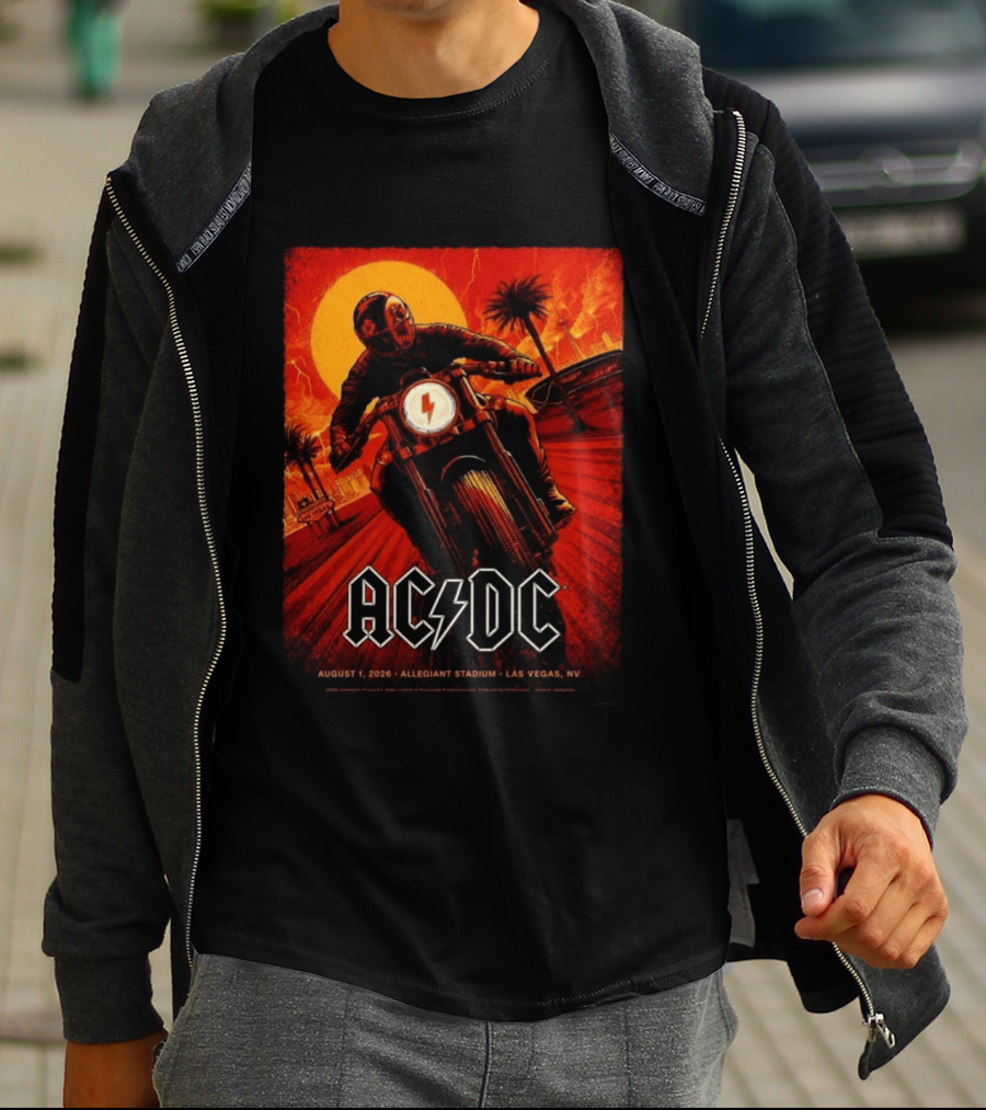ACDC PWR Up Tour August 1 2026 Allegiant Stadium Las Vegas NV Event T-Shirt