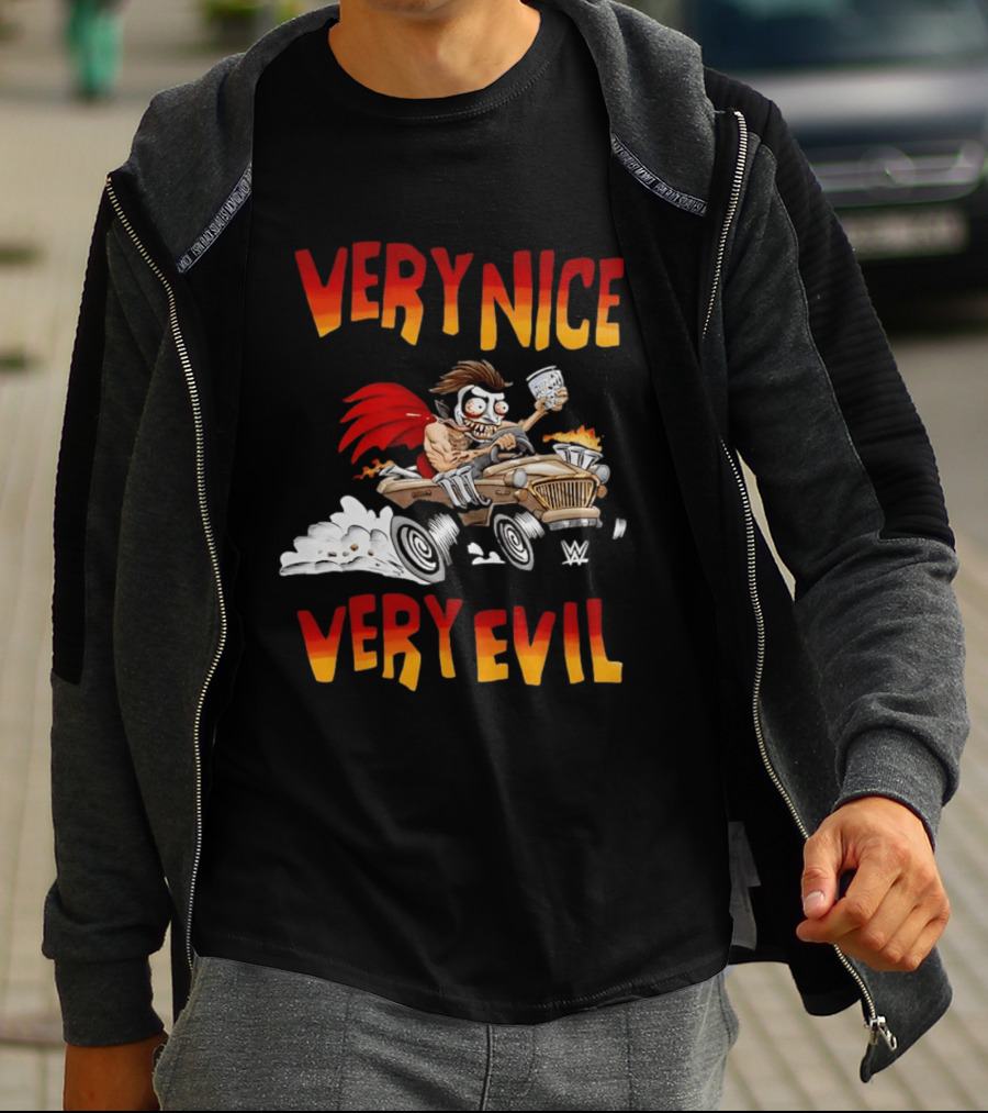 Very Nice Very Evil Danhausen Cartoon WWE T-Shirt