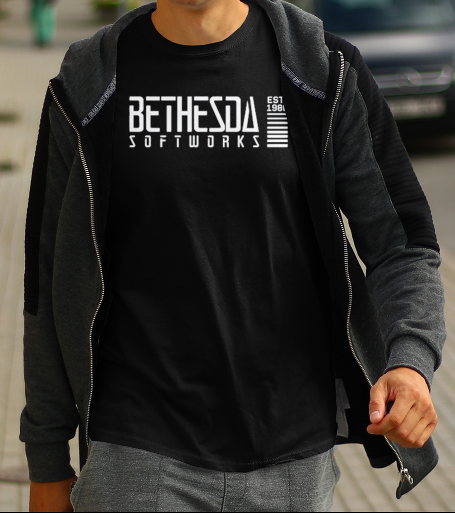 Bethesda Softworks 40th Anniversary 2026 Retro Pixel Art Style Celebration T-Shirt