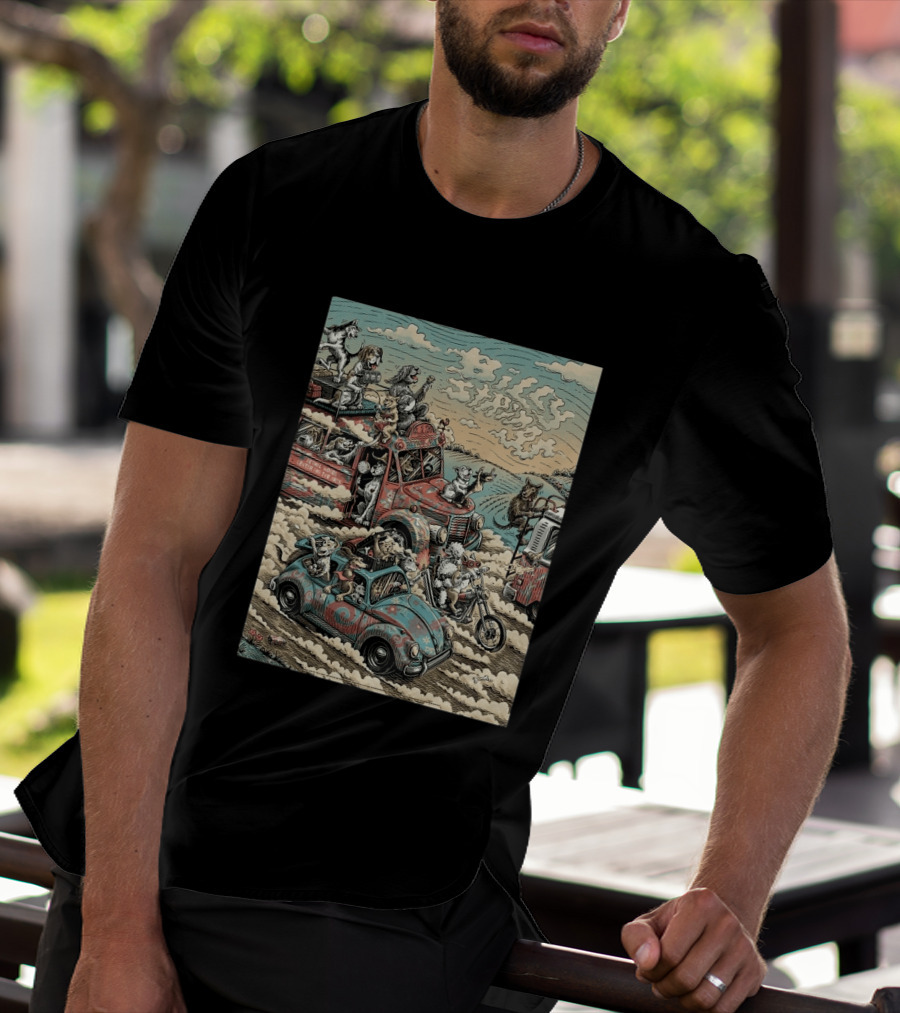 Billy Strings Bethel NY Event August 1 2026 Dylan Goldberger Bethel Woods Center Night 2 Psychedelic Animal Parade T-Shirt