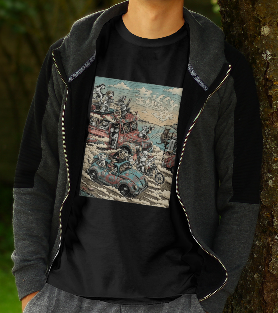 Billy Strings Bethel NY Event August 1 2026 Dylan Goldberger Bethel Woods Center Night 2 Psychedelic Animal Parade T-Shirt