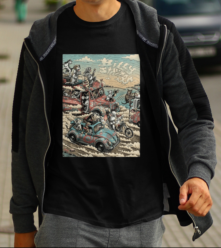 Billy Strings Bethel NY Event August 1 2026 Dylan Goldberger Bethel Woods Center Night 2 Psychedelic Animal Parade T-Shirt