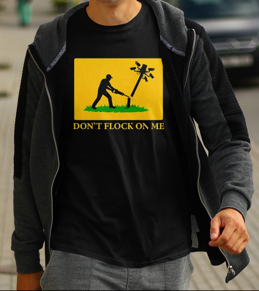 Don't Flock On Me Leaf Blower Parody Flag T-Shirt