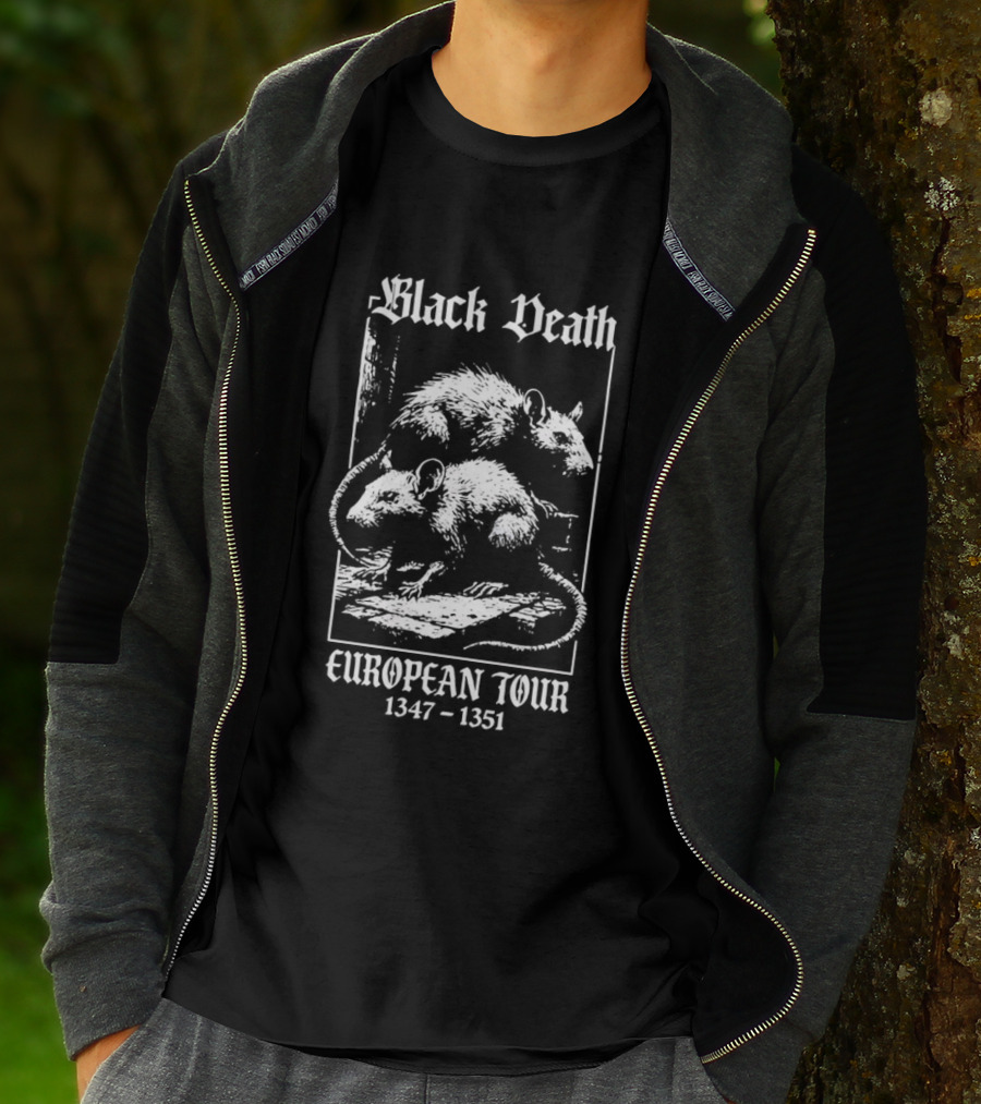 Black Death European Tour 1347 1351 Rats Plague History T-Shirt