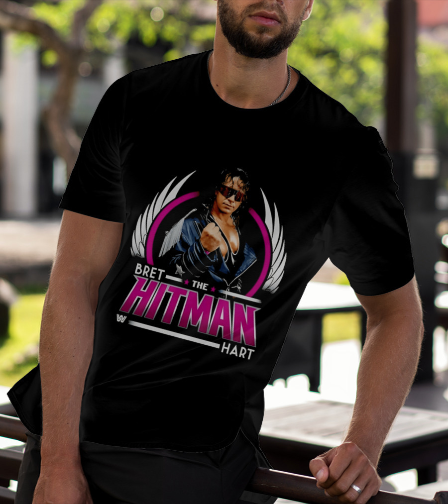 Bret Hart The Hitman Wings WWE T-Shirt