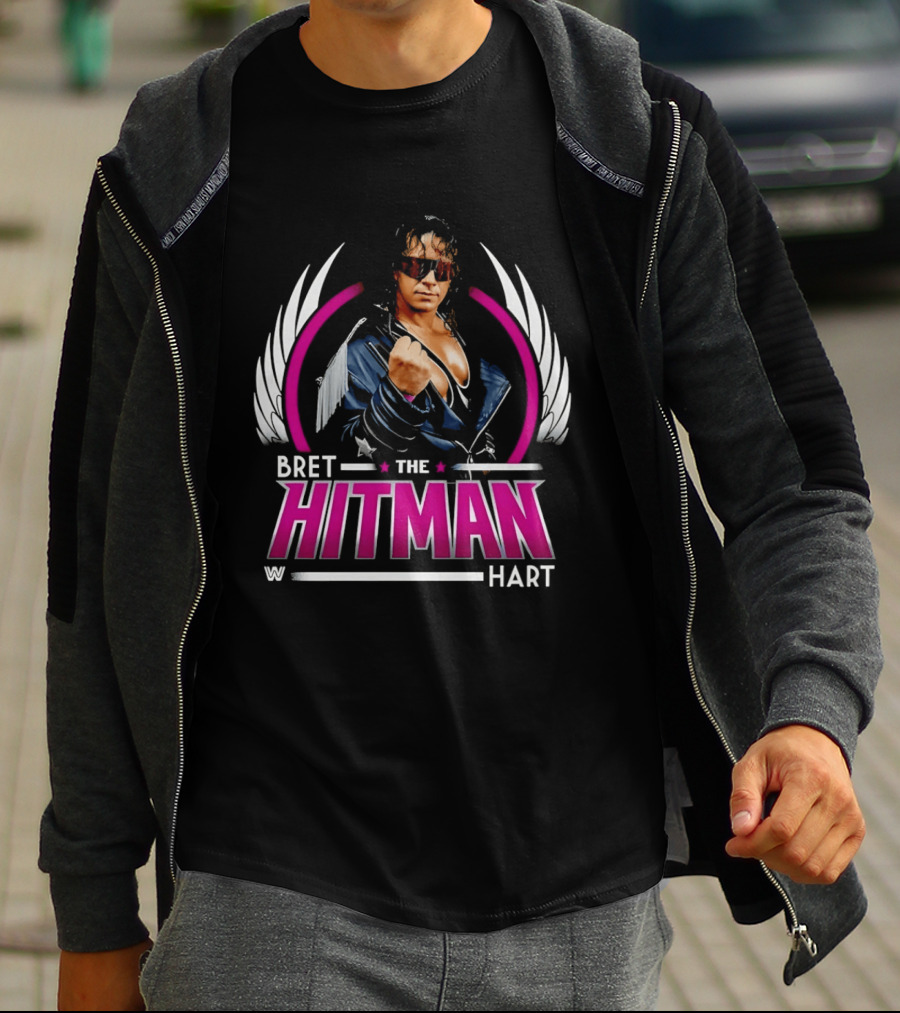 Bret Hart The Hitman Wings WWE T-Shirt