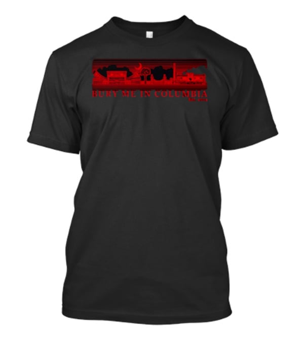 Bury Me In Columbia City Skyline Est 2014 Moon And Trees T-Shirt