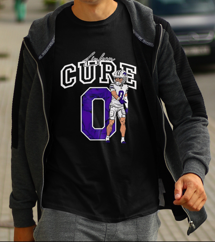 Kansas State University Linkon Cure 0 Football Player T-Shirt