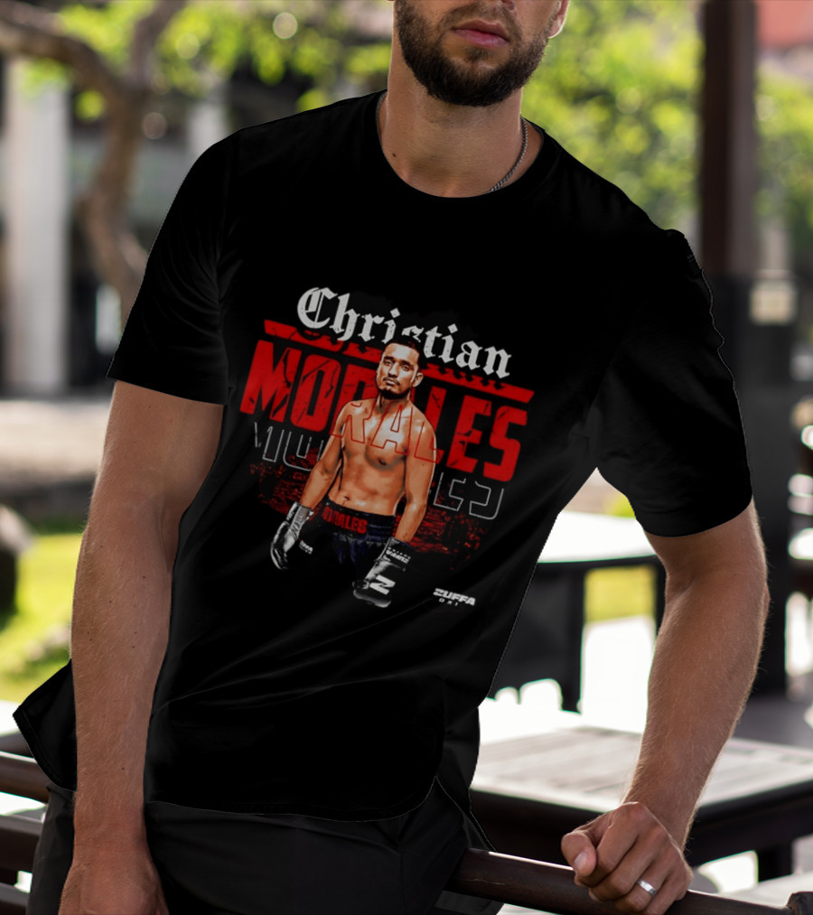 Christian Morales Zuffa Boxer With Boxing Gloves And Zuffa One T-Shirt