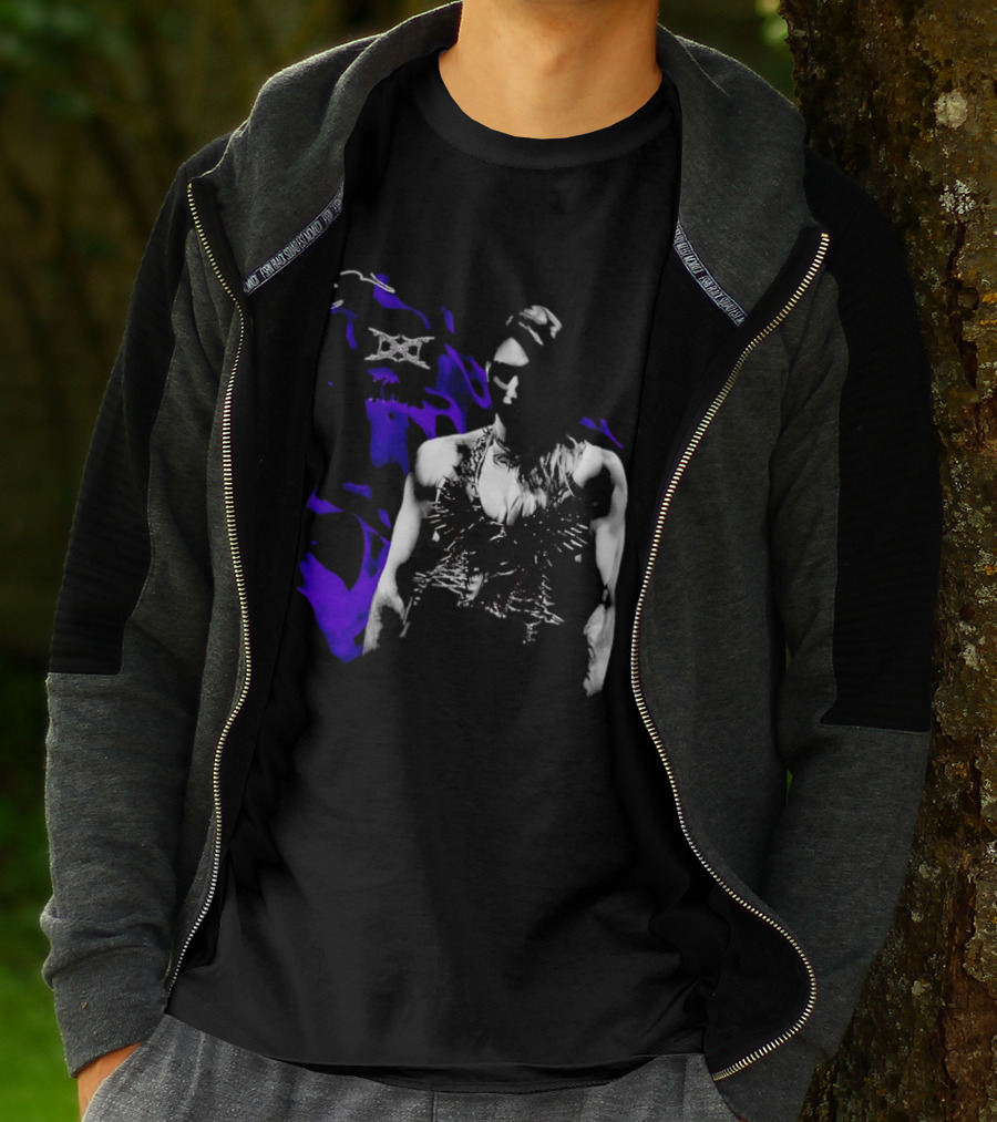 Ken Carson Rhea Ripley WWE Spiked Outfit Collage With Abstract Purple Accents T-Shirt
