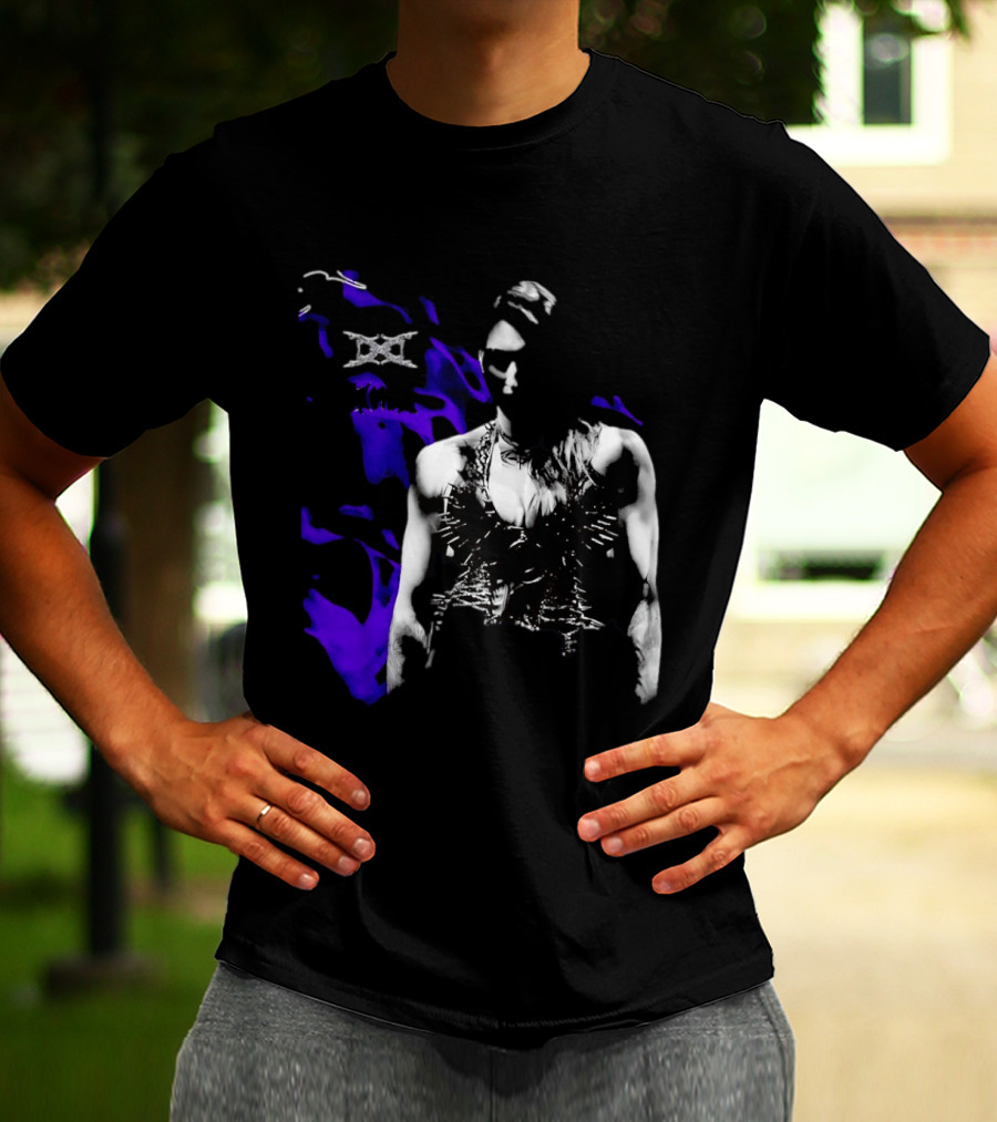 Ken Carson Rhea Ripley WWE Spiked Outfit Collage With Abstract Purple Accents T-Shirt