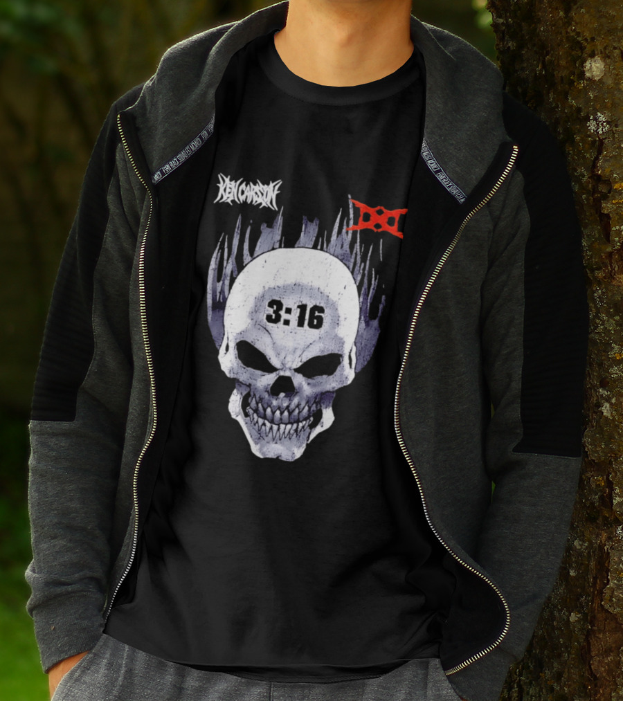 Ken Carson 3:16 Skull Stone Cold Steve Austin WWE T-Shirt