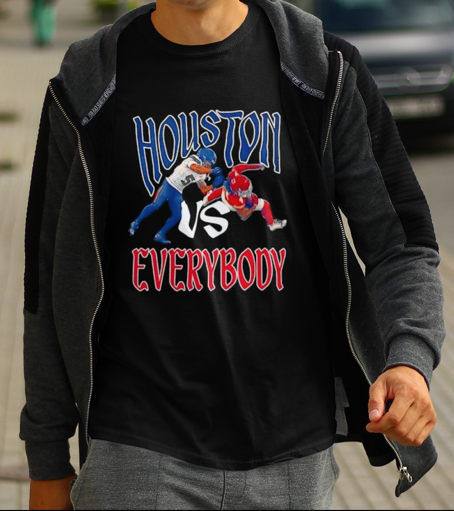 Houston Vs Everybody Football Player Duel T-Shirt