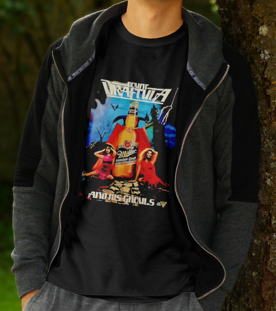 Count Draftula Miller Genuine Draft Beer And His Ghouls T-Shirt