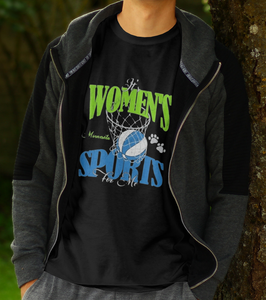Minnesota Lynx It's Women's Sports For Me Basketball Paw Print T-Shirt