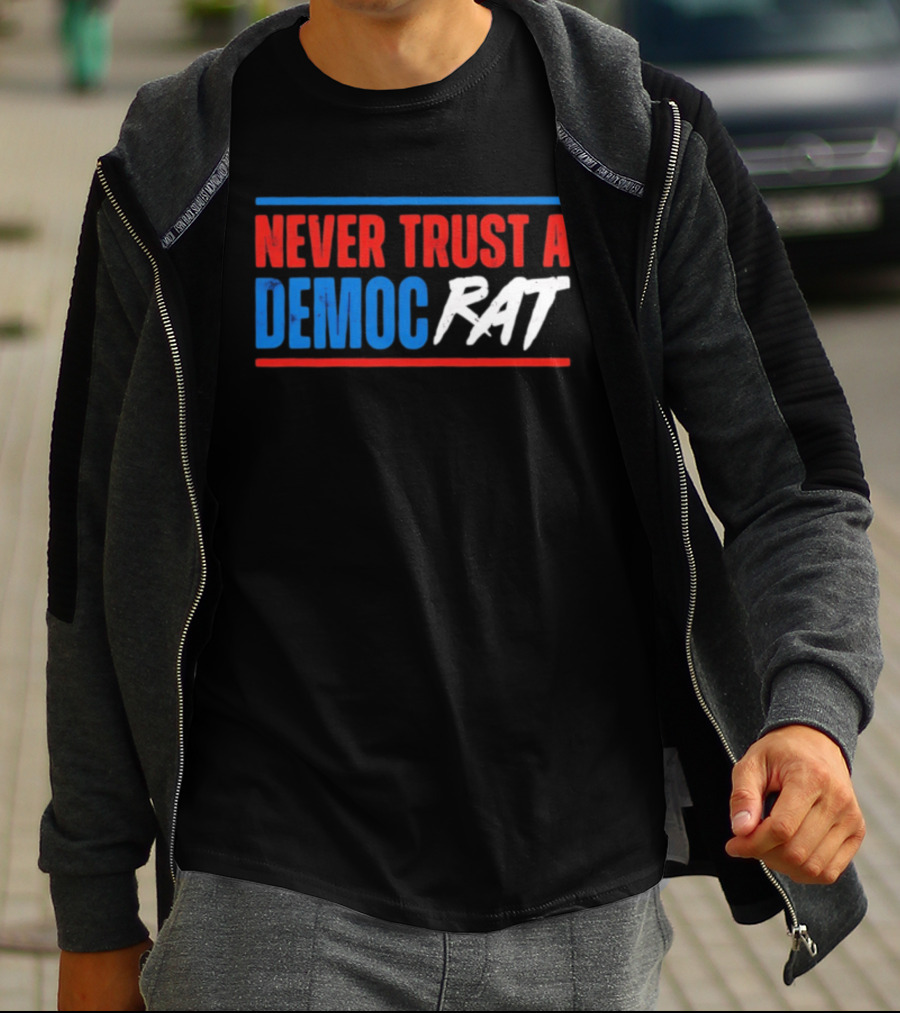 Never Trust A Democrat Political Rat T-Shirt