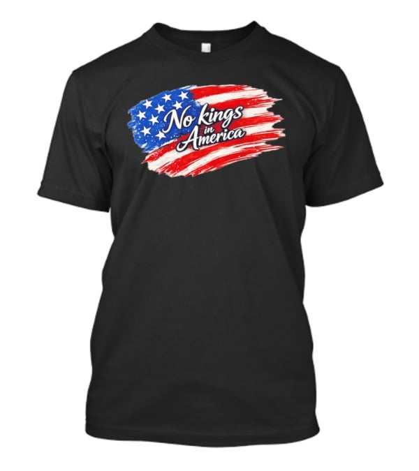 No Kings In America Patriotic Stars And Stripes T-Shirt