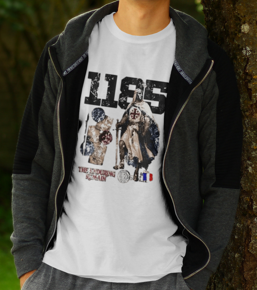 1185 The Enduring Remain Crusader Knight Templar Medieval History T-Shirt