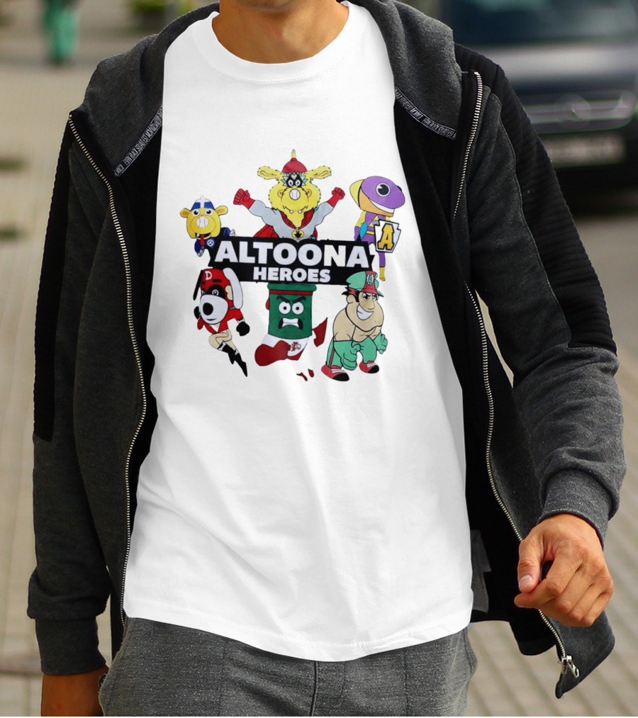 Altoona Heroes Cartoon Characters Collaboration T-Shirt