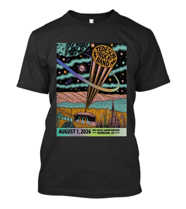 Tedeschi Trucks Band Red Rocks Amphitheatre Morrison CO August 1 2026 Cosmic T-Shirt