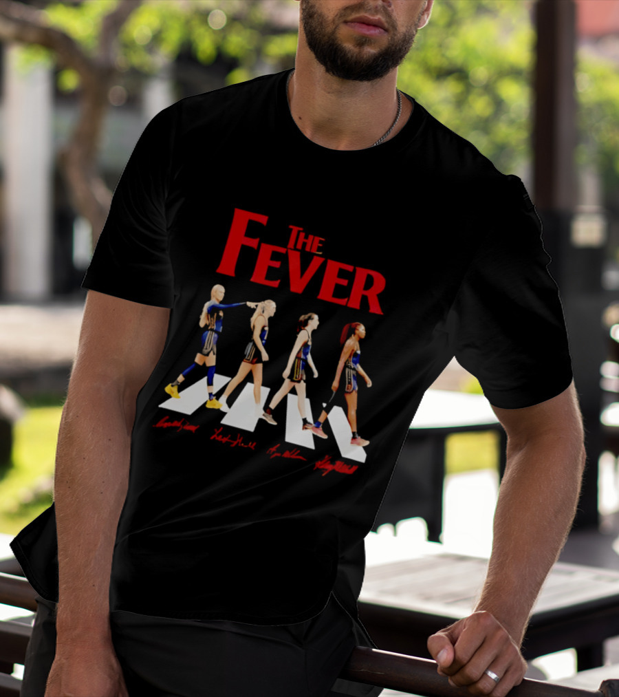 Indiana Fever Basketball Team Abbey Road Beatles T-Shirt
