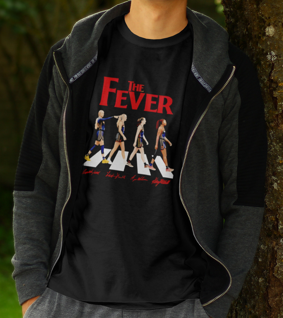 Indiana Fever Basketball Team Abbey Road Beatles T-Shirt