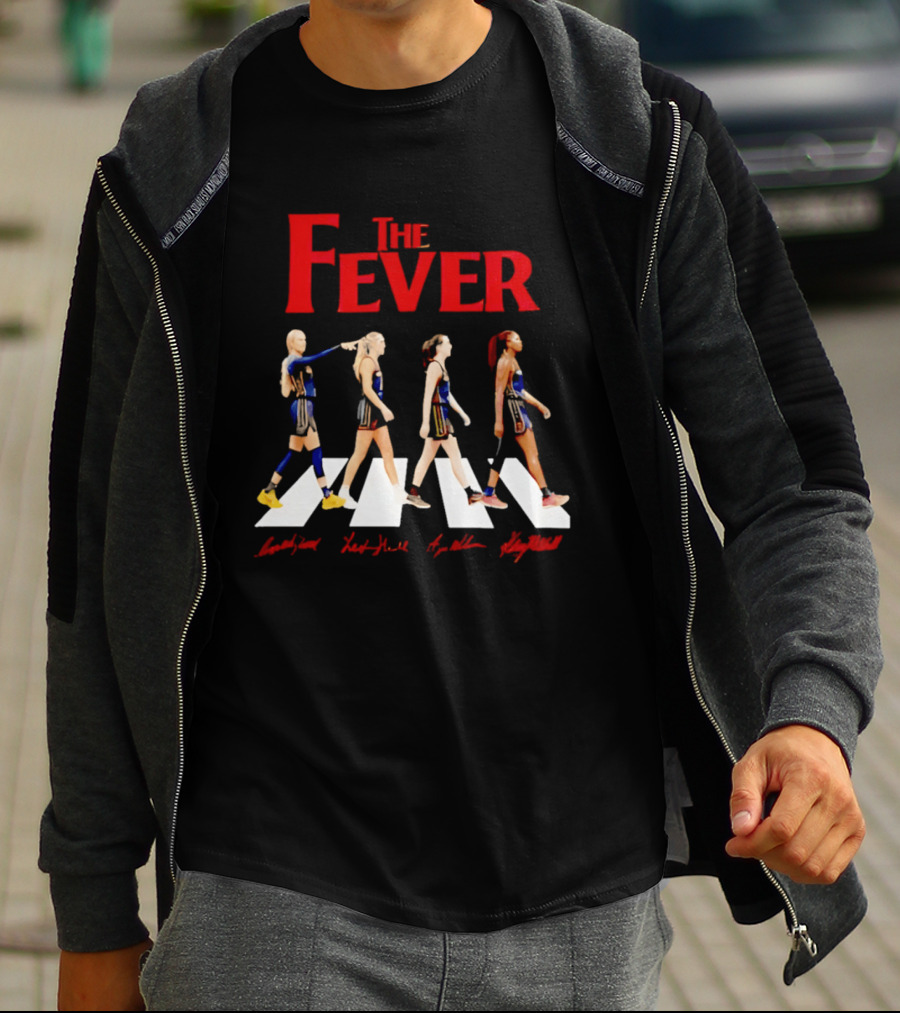 Indiana Fever Basketball Team Abbey Road Beatles T-Shirt