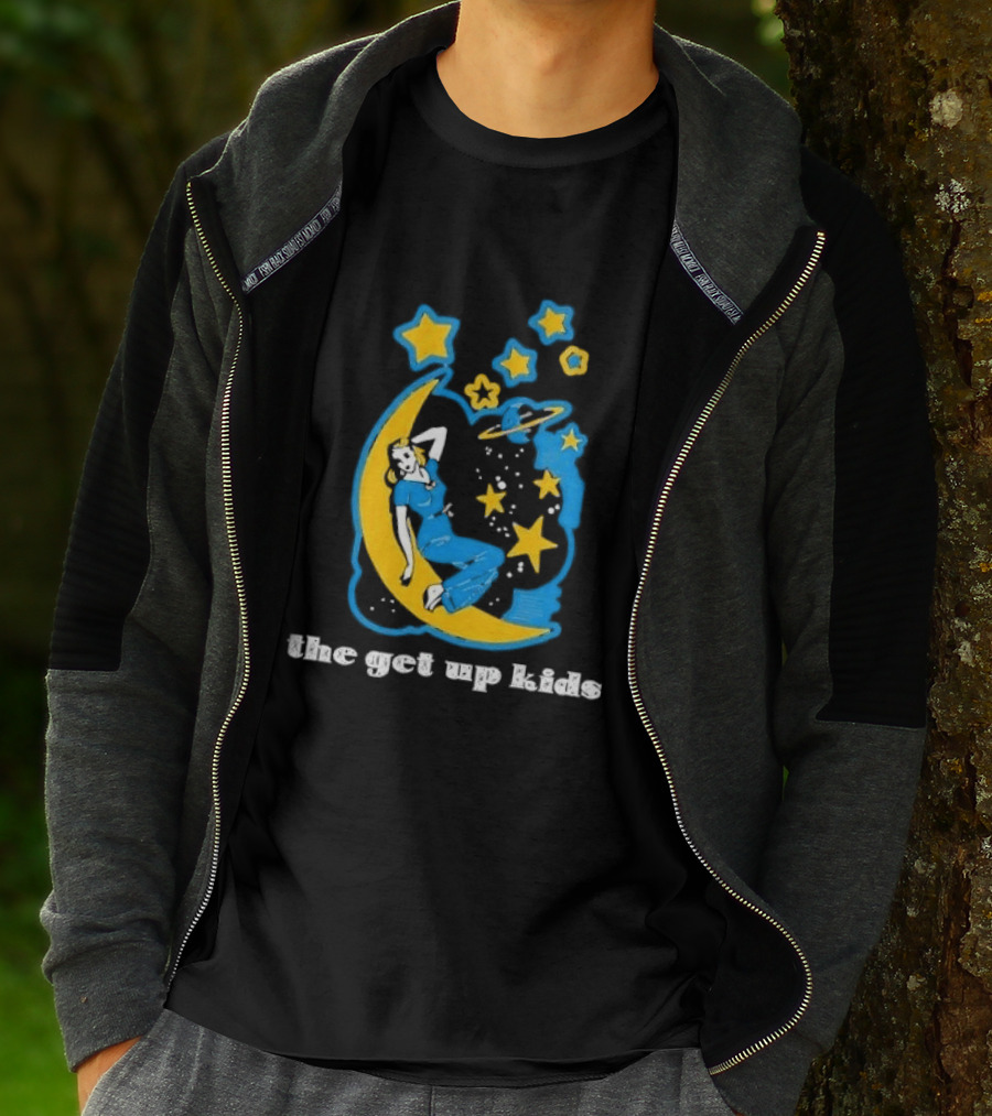 The Get Up Kids Woman On Crescent Moon With Stars T-Shirt