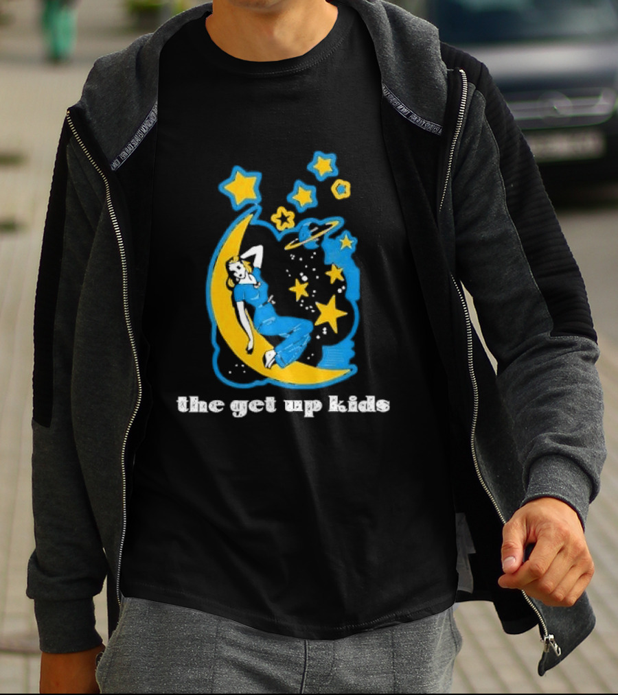 The Get Up Kids Woman On Crescent Moon With Stars T-Shirt