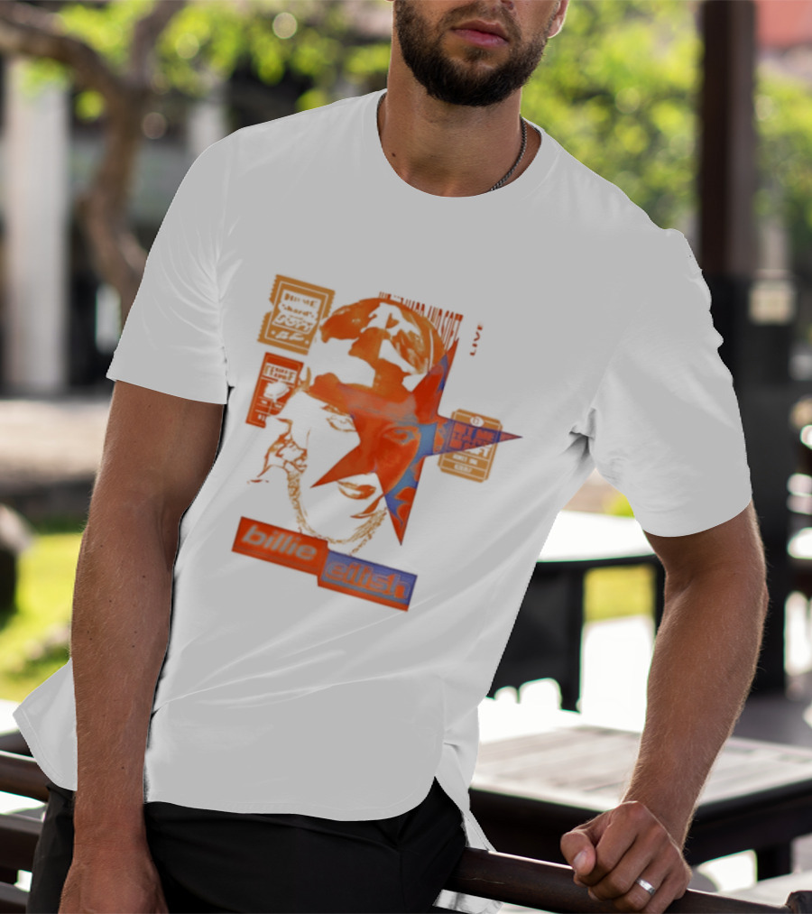 Billie Eilish Star Face Hit Me Hard T-Shirt