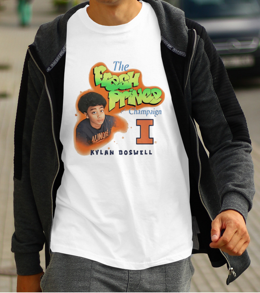 Kylan Boswell Illinois Fighting Illini The Fresh Prince Of Champaign T-Shirt
