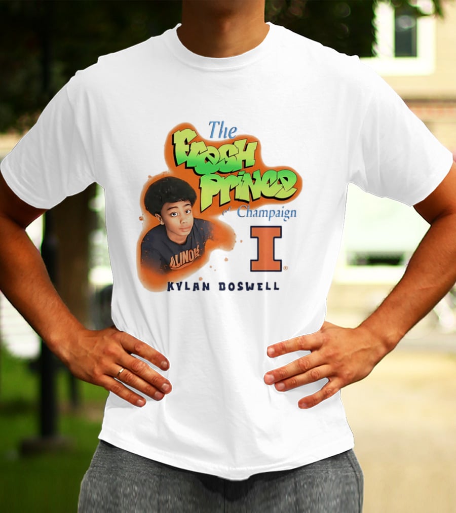 Kylan Boswell Illinois Fighting Illini The Fresh Prince Of Champaign T-Shirt