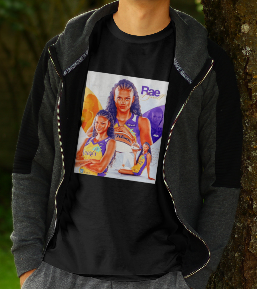 WNBA Rae Burrell Los Angeles Sparks No 22 Wilson Basketball Collage T-Shirt