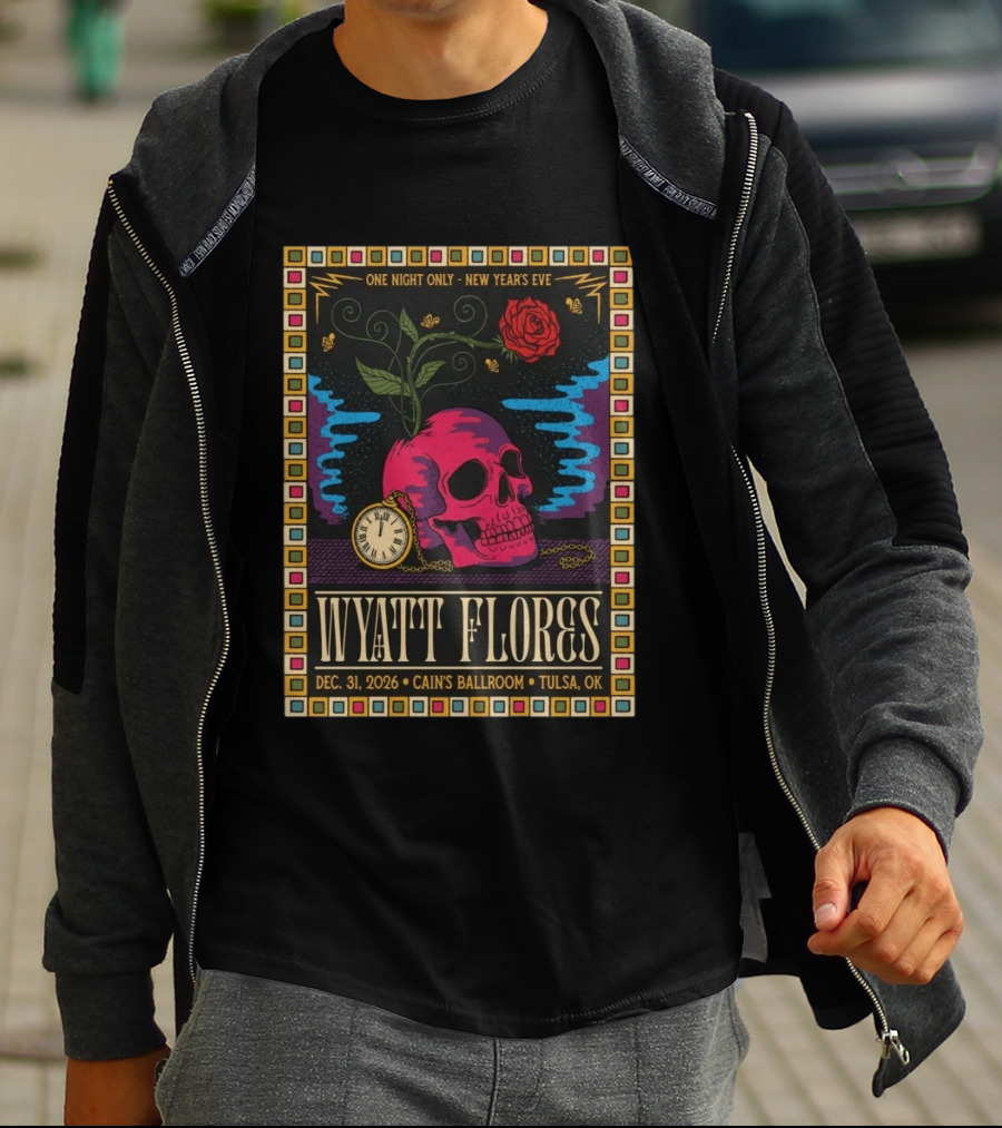 Wyatt Flores New Year's Eve Concert 2026 Cain's Ballroom Tulsa OK T-Shirt