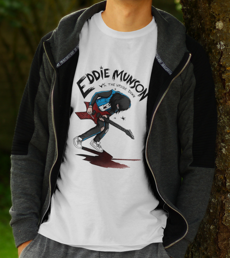 Eddie Munson Vs The Upside Down Stranger Things Guitar Battle Scene T-Shirt