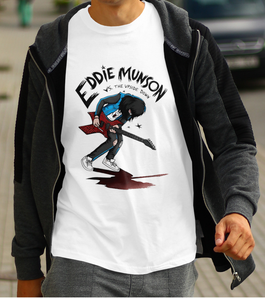 Eddie Munson Vs The Upside Down Stranger Things Guitar Battle Scene T-Shirt