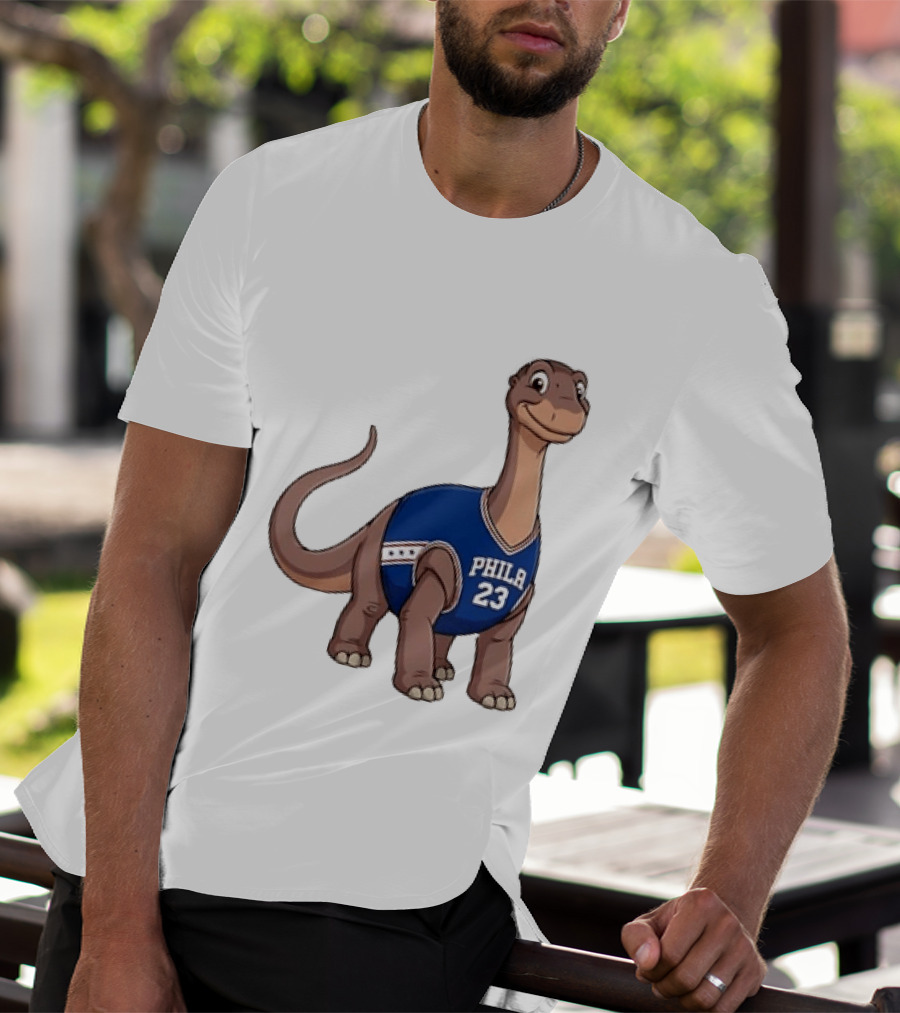 Phila 23 Dinosaur In Philadelphia 76ers Basketball Jersey T-Shirt