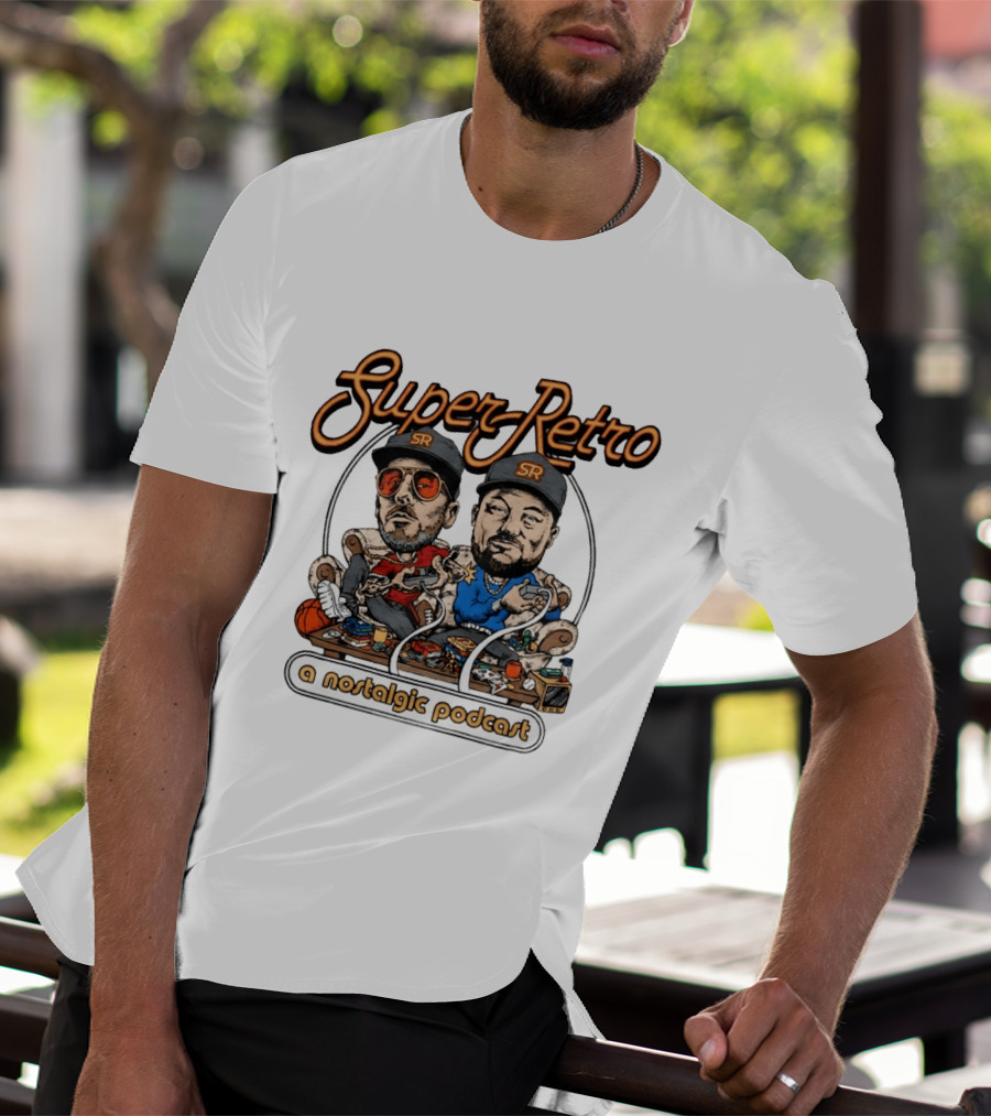 Super Retro SR A Nostalgic Podcast T-Shirt