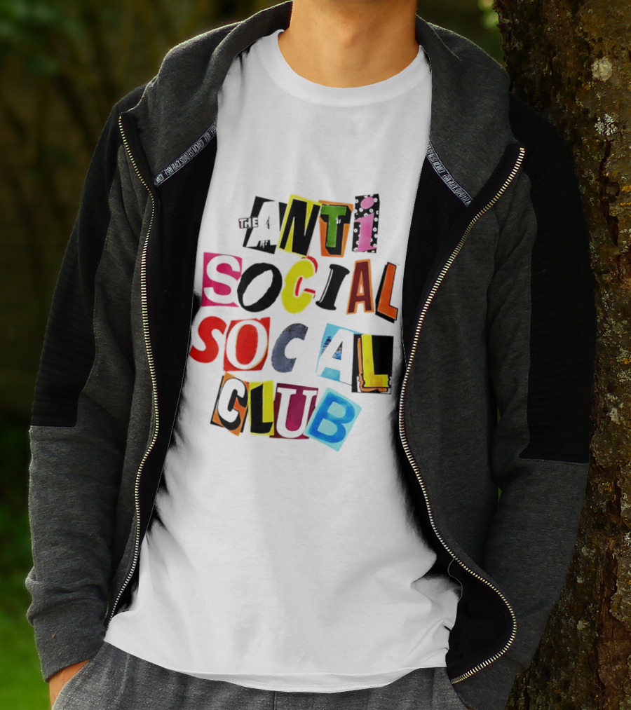 The Anti Social Social Club ASSC Collage Colorful T-Shirt