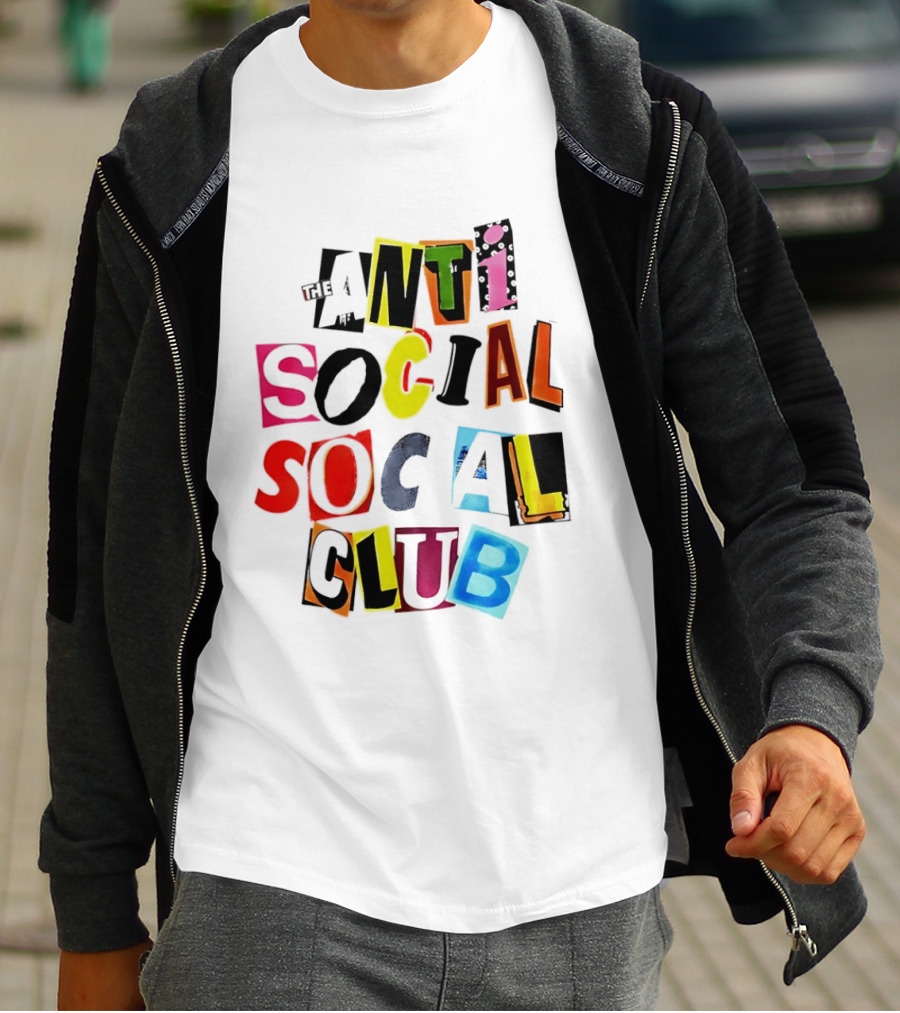 The Anti Social Social Club ASSC Collage Colorful T-Shirt