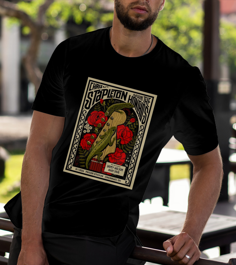 Chris Stapleton Featuring The Honchos Lainey Wilson Allen Stone Cincinnati 2026 Paycor Stadium August 1 T-Shirt