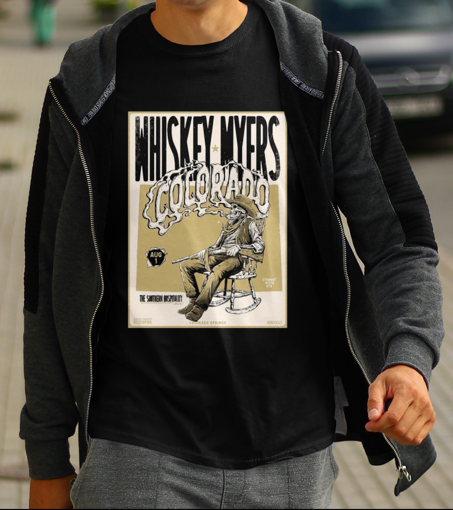 Whiskey Myers Colorado Springs Southern Hospitality Tour August 1 Ford Amphitheater 2026 T-Shirt
