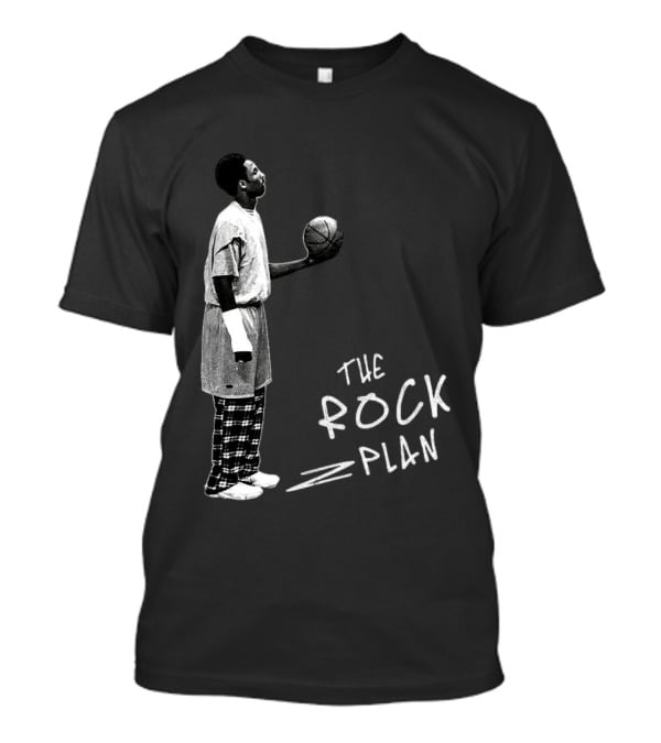 The Rock Plan Street Basketball Vintage Style Player Holding Ball T-Shirt