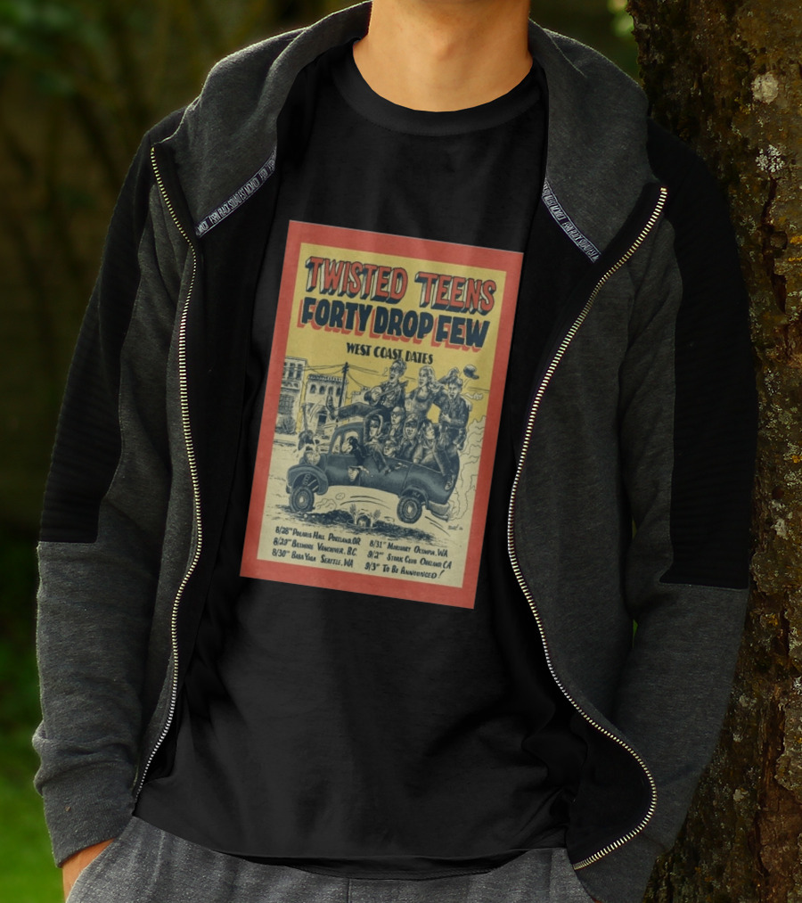Twisted Teens Forty Drop Few West Coast Dates Stork Club Oakland September 2 2026 T-Shirt