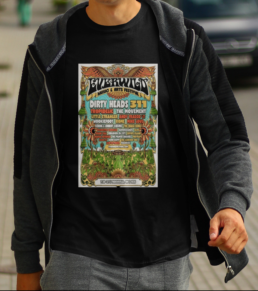 Everwild Music Arts Festival Dirty Heads 311 Tropidelic July August 2026 Thornville T-Shirt