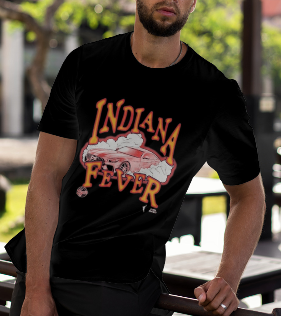 Indiana Fever Playa Society Sketch Car And Smoke T-Shirt