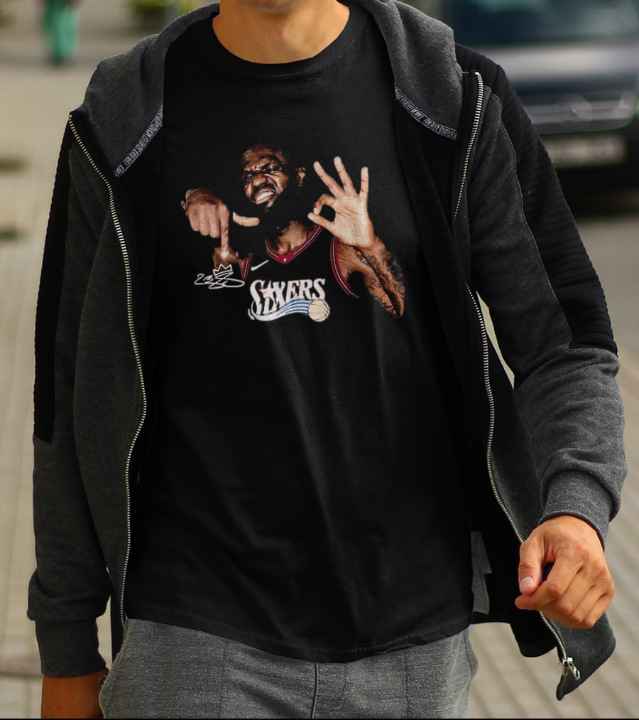 LeBron James Philadelphia 76ers Sixers OK Basketball Image T-Shirt