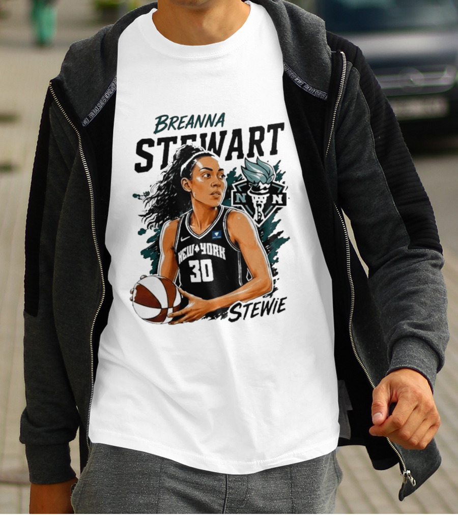 Breanna Stewart New York Liberty Stewie 30 Basketball Star T-Shirt